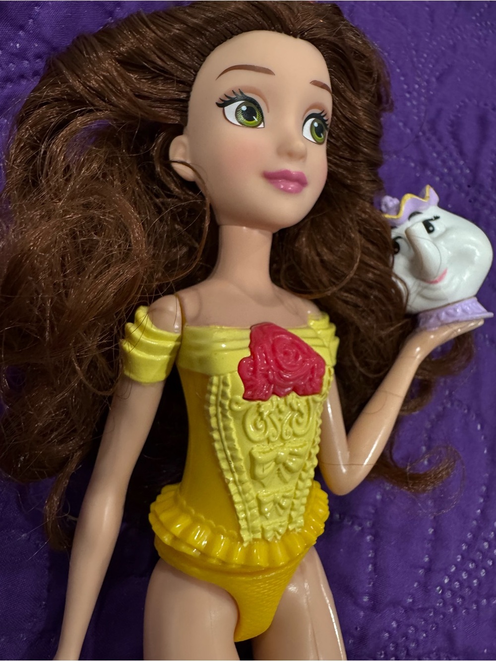Yellow Princess Doll with Teacup Accessory - Kids Toy